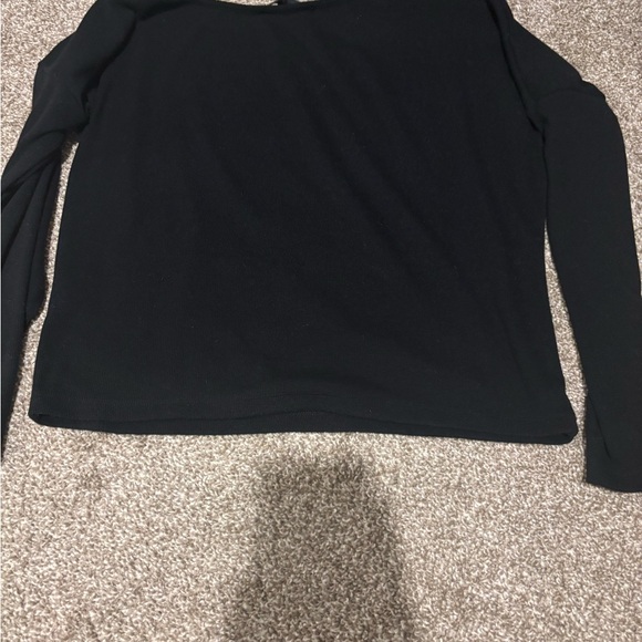 Lulu's Black Boatneck Long Sleeve Top - Picture 2 of 5